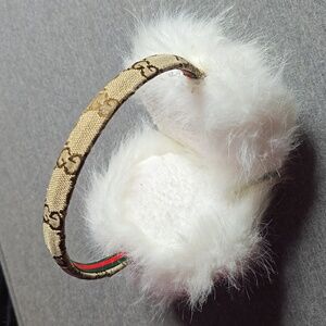 Gucci White and Beige Earmuffs